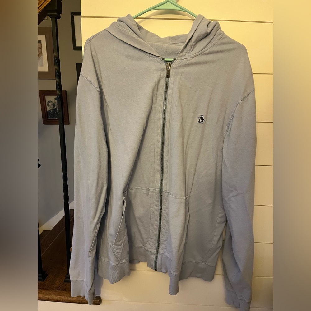 Penguin Men’s zip up hoodie.  Size XXL